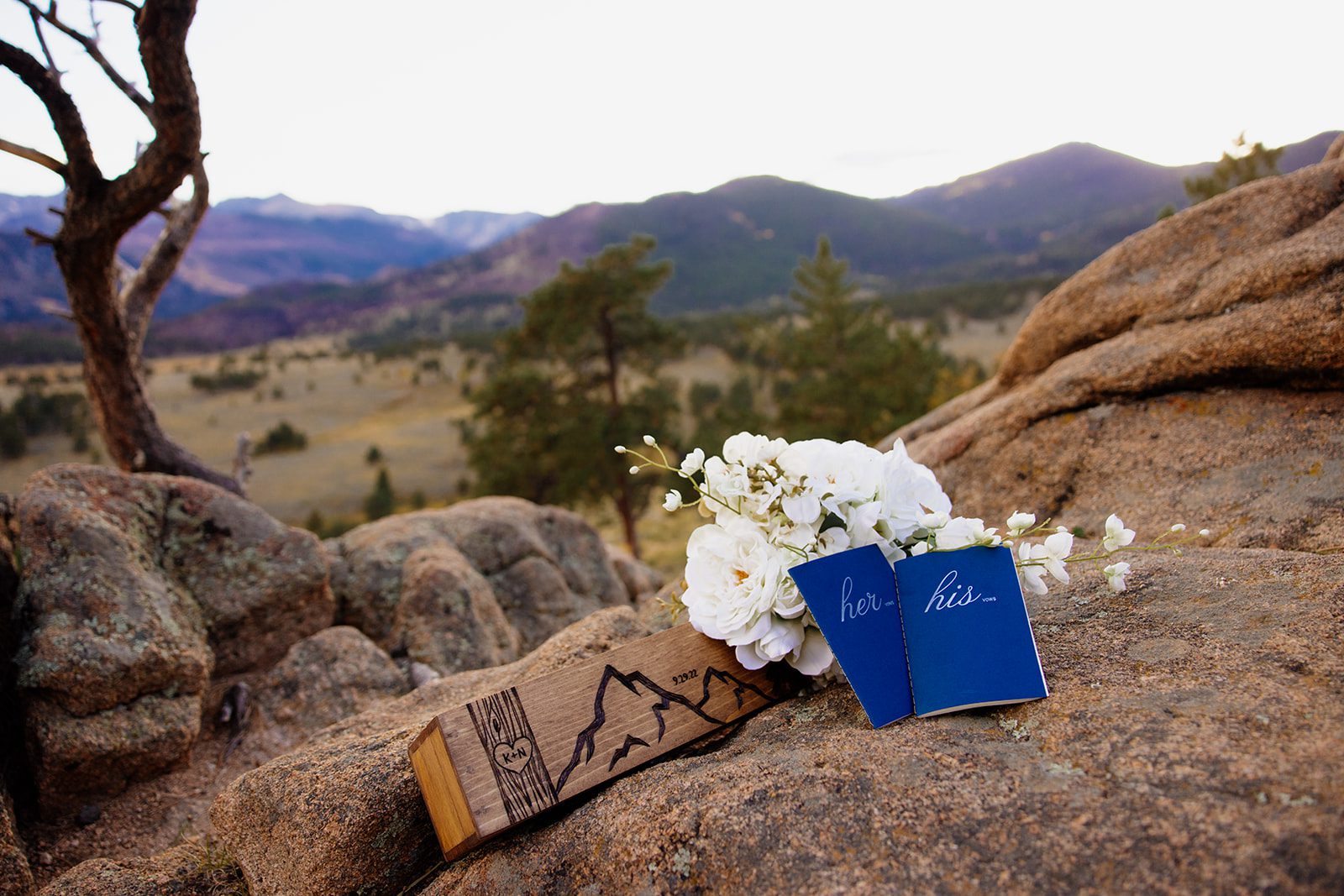 Wine box from their Knoll Willows Elopement ceremony. 