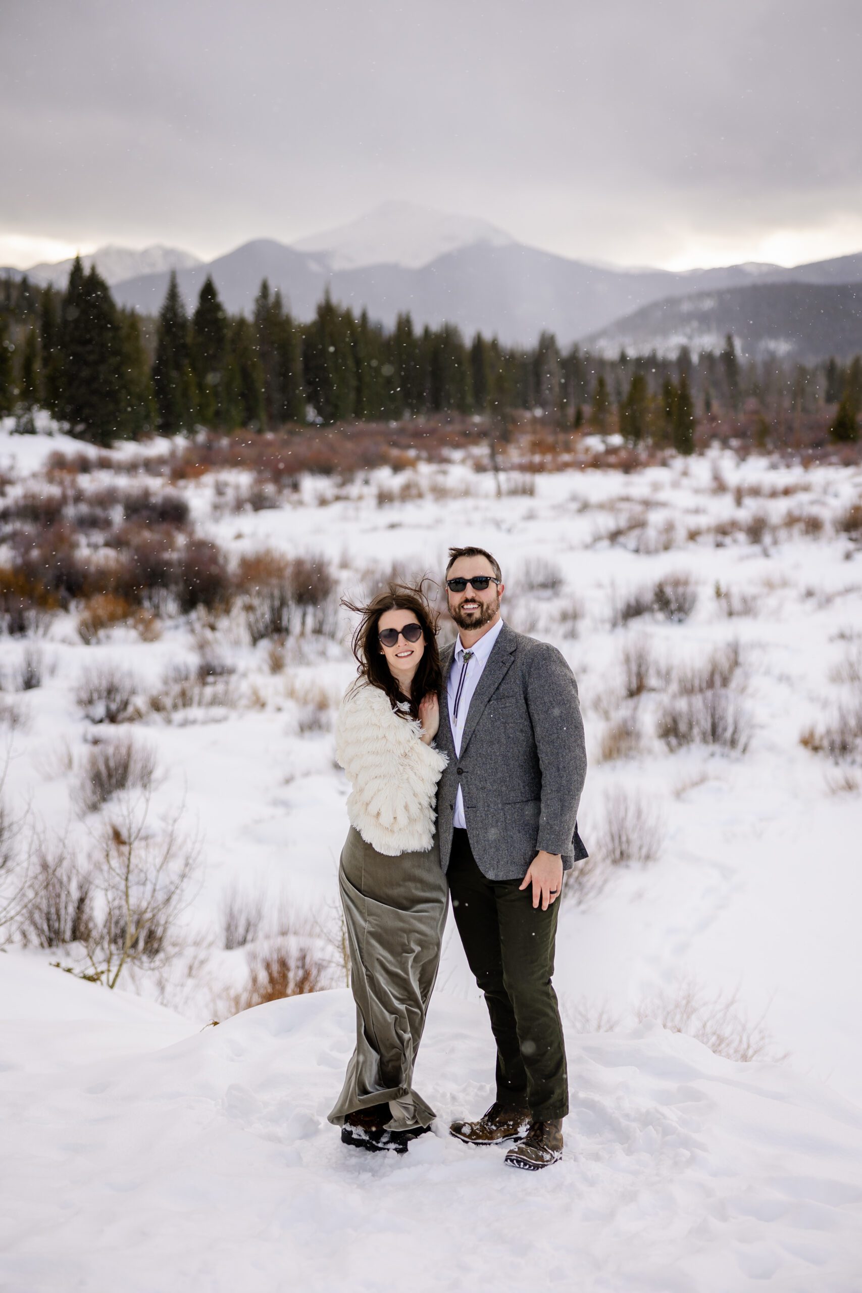 bride and groom smiling at their Winter Park elopement.
