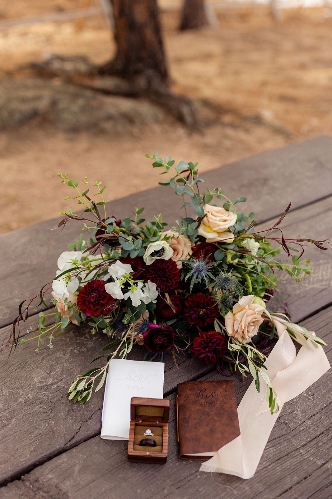 the bride's bouquet from her Lost Gulch elopement with  videography.