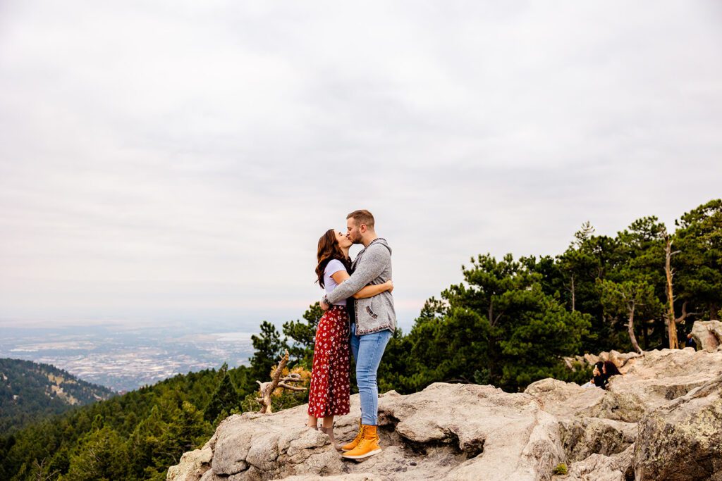 Sunrise Engagement Photos at Lost Gulch Overlook in Boulder Colorado