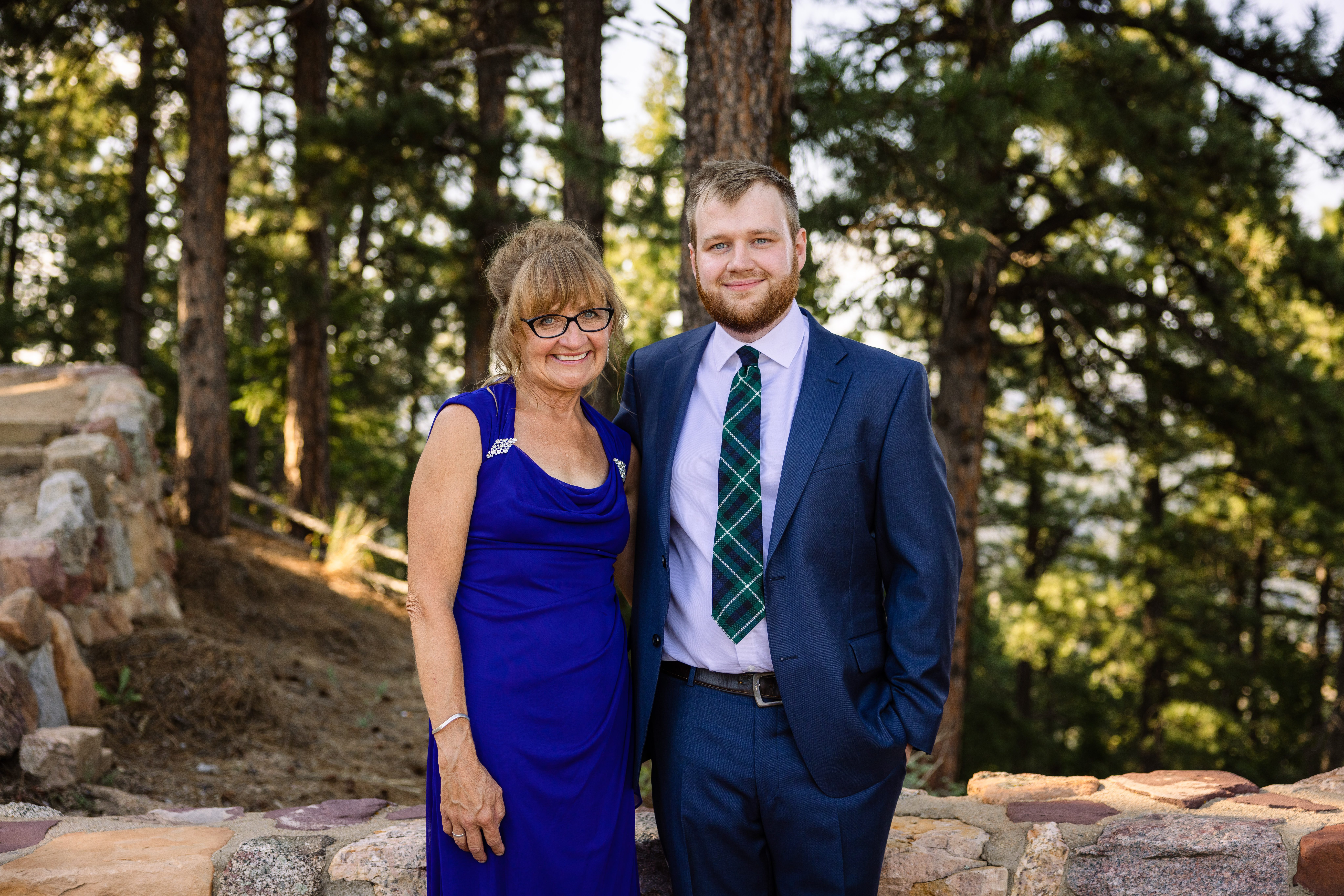 Groom with his mother at his Sunrise Amphitheater wedding.