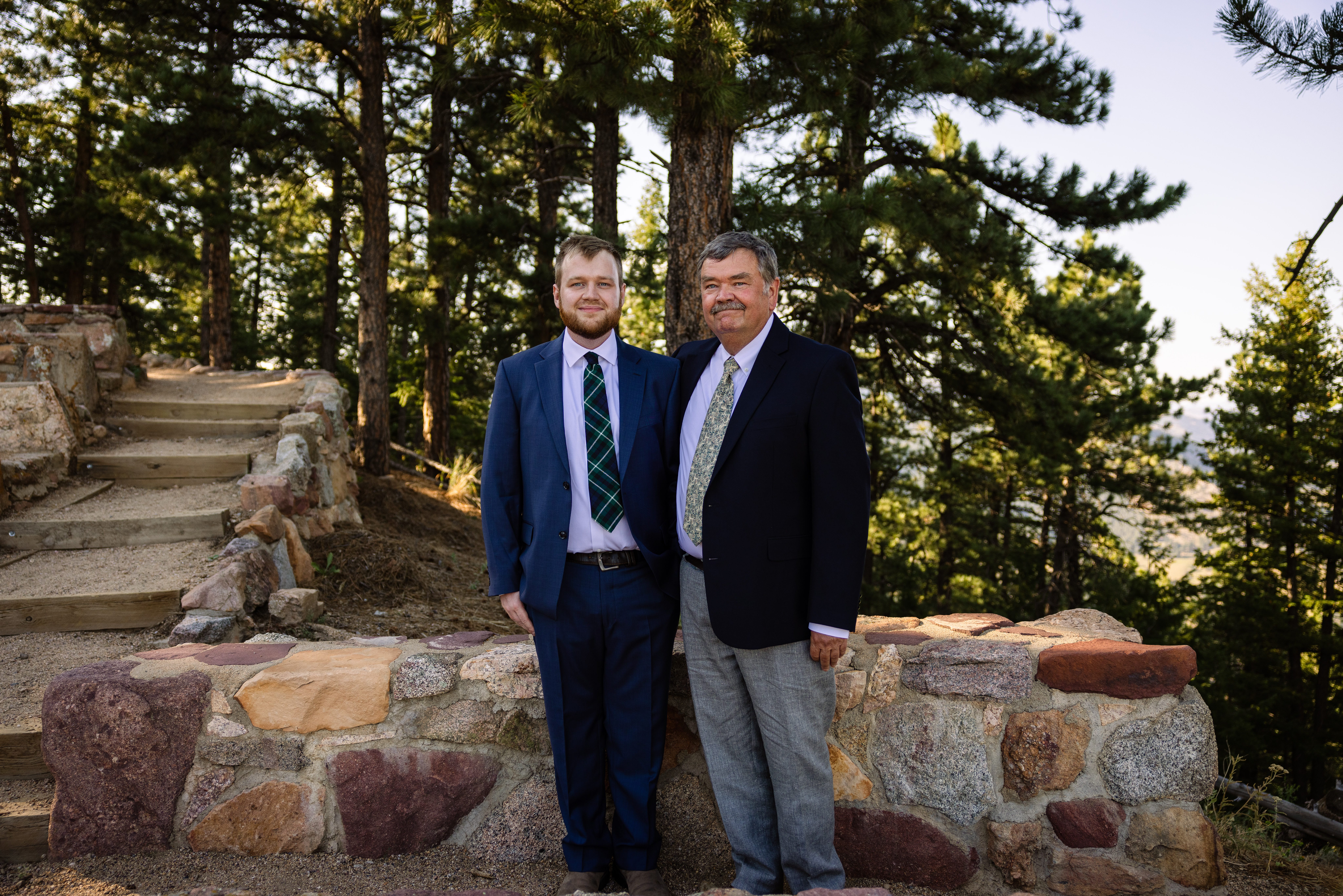 The groom and his Dad after his Sunrise Amphitheater wedding.