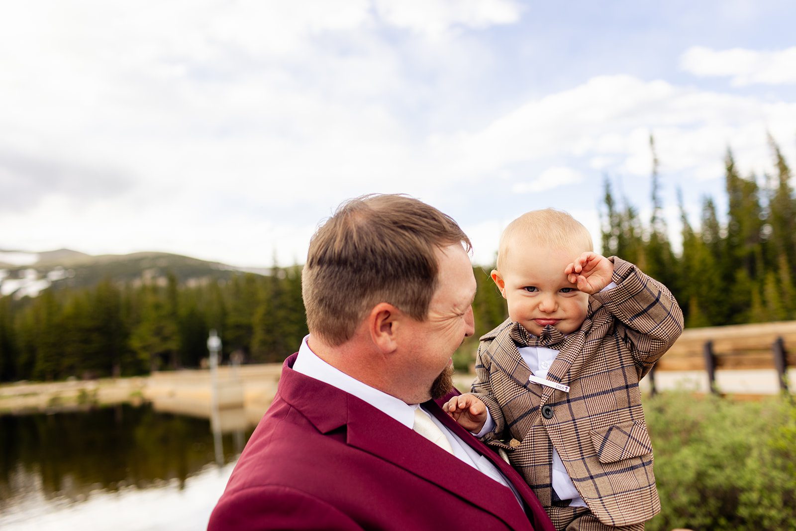 groom and his baby boy.