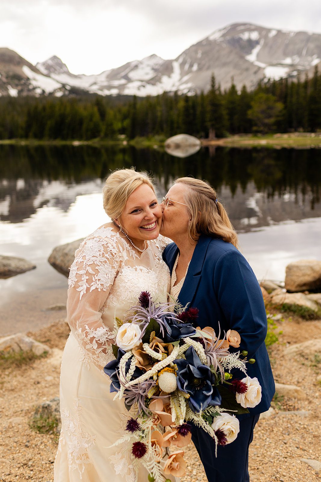 The bride and her mother at Brainard lake.