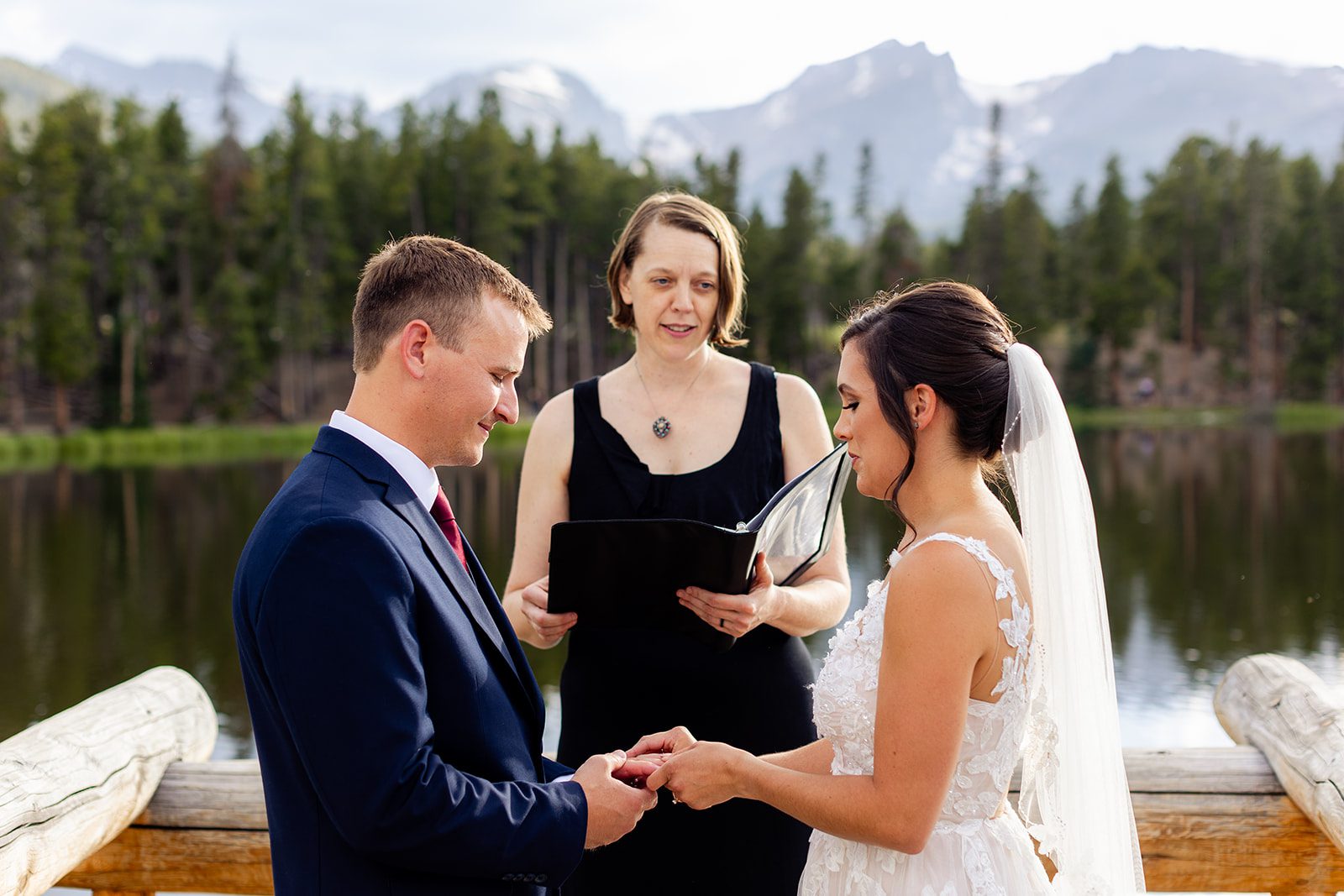 elopement ceremony at Sprague Lake