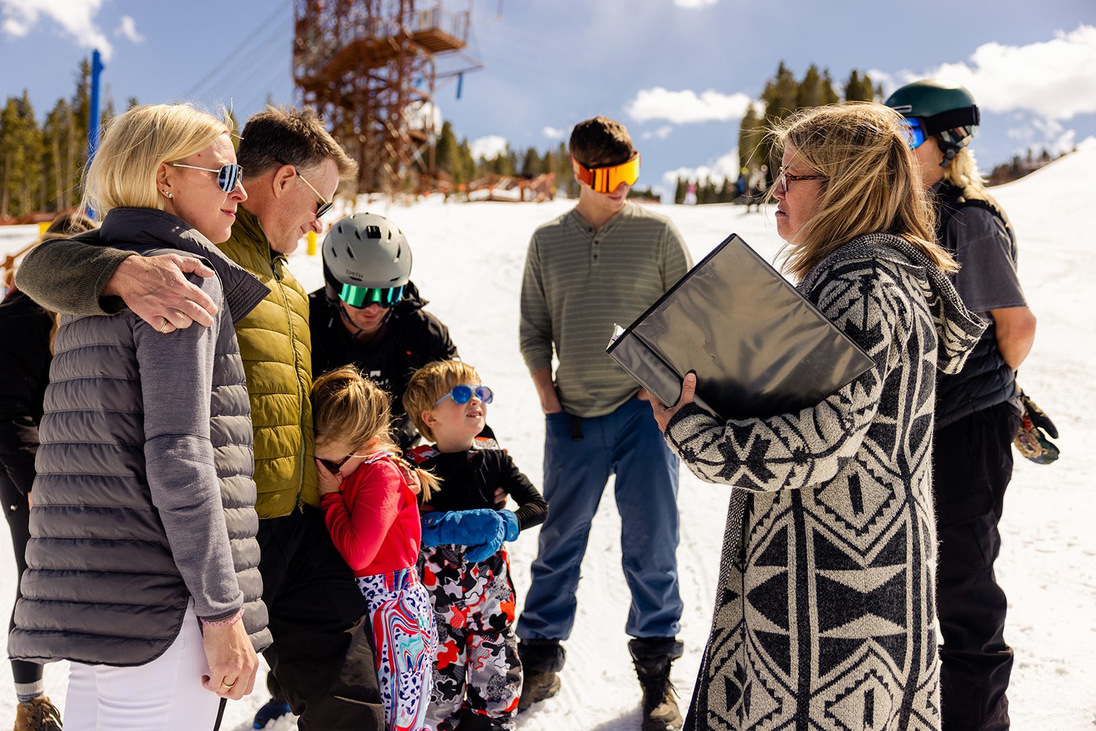 Vow renewal ceremony at Breckenridge Ski resort.