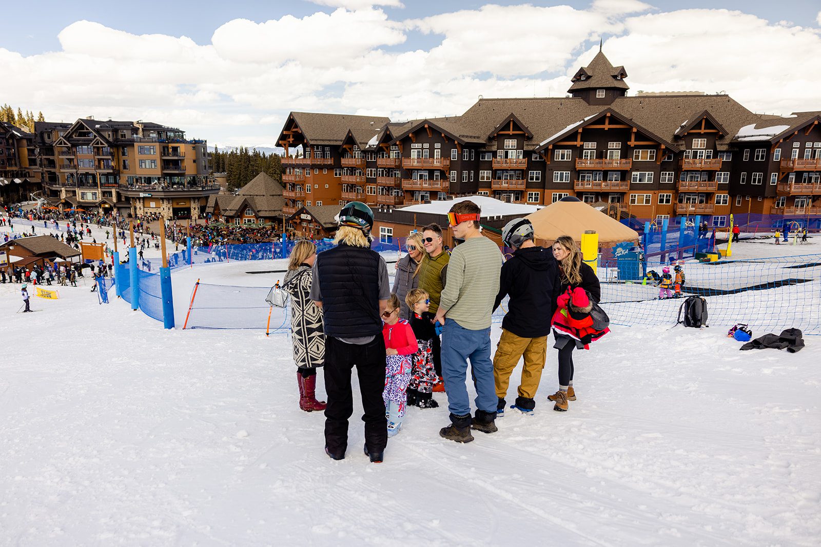 Family at Breckenridge ski resort during the vow renewal ceremony.
