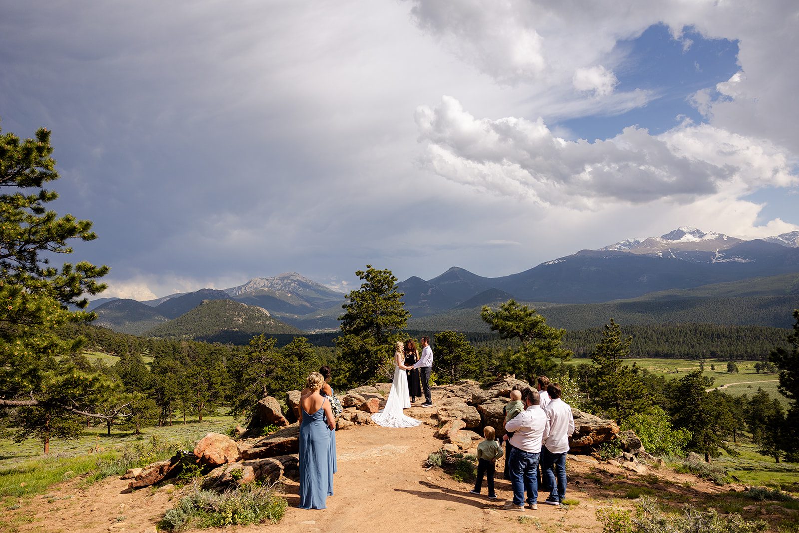 a gorgeous Summer Elopement at 3M Curve in rocky mountain national park.